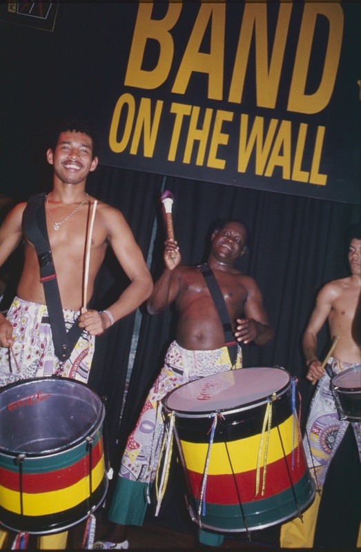 Picture of Olodum's visit to Band on the Wall in 1992. Pic taken by Clive Hunte